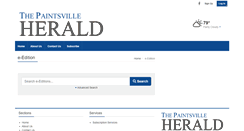 Desktop Screenshot of ee.paintsvilleherald.com
