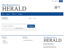Tablet Screenshot of ee.paintsvilleherald.com